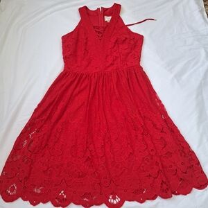 ECI Red Lace Formal Kids Dress